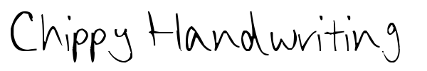 Chippy Handwriting font preview
